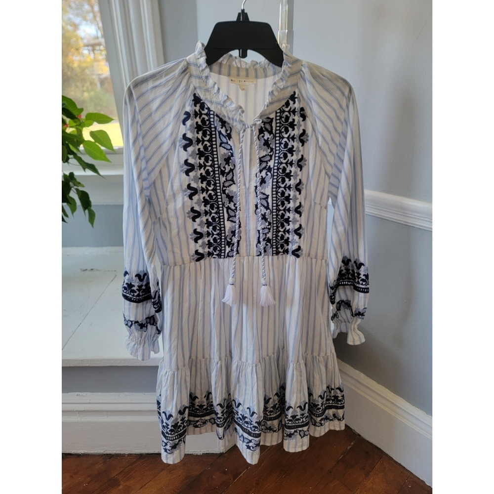 ROLLER RABBIT Womens white and blue paisley print dress - Picture 4 of 10